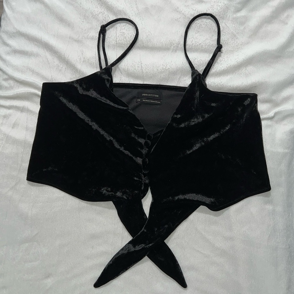 Urban Outfitters Black Corduroy Tank Top/Crop Top